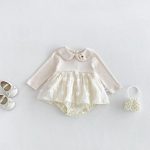 【66-90cm】ロンパース ベビー フラワー ローズ