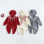 【66-90cm】オールインワン ベビー 暖かい ハート セーラー