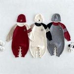 【66-90cm】ロンパース ベビー カラーバリ ドッグ柄
