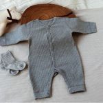 【59-80cm】長袖ロンパース ベビー ニット シンプル - 画像 (4)