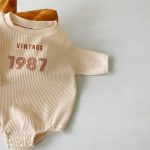 【66-90cm】ロンパース ベビー 数字 プリント ワッフル - 画像 (10)