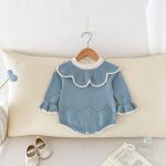 【66-90cm】ロンパース ベビー フリル ニット 可愛い - 画像 (5)