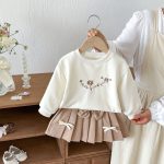 【73-110cm】トップス＆スカート 女の子 花刺繡 おしゃれ　 - 画像 (8)