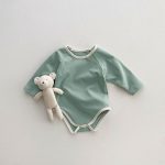 【66-90cm】ロンパース ベビー ナチュラル 無地 - 画像 (5)
