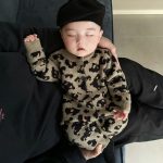 【66-110cm】ロンパースorカーディガン ベビー ヒョウ柄 暖かい - 画像 (7)