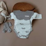 【52-73cm】長袖ロンパース ベビー シンプル かわいい - 画像 (7)