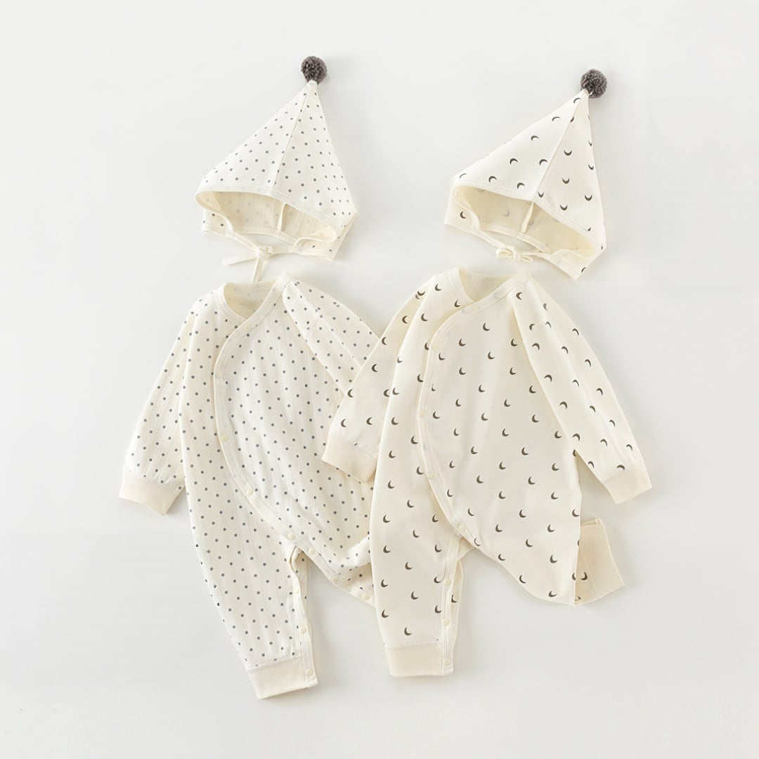 b333a6a7f3c129d905b2983a9c61e0c5.jpg 【66-90cm】 ロンパース ベビー 無縫製 フード付き - 画像 (1)