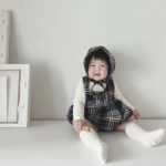 【66-90cm】ロンパースor帽子 ベビー 厚手 チェック - 画像 (10)