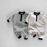 【66-90cm】オールインワン ベビー 韓国風 オシャレ ボーダー - 画像 (4)