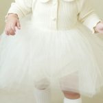 【66-90cm】ロンパース ベビー ワンピース風リブ チュール - 画像 (6)