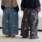 【80-150cm】パンツ キッズ ワイドデニム ゆったり シルエット - 画像 (4)