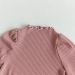 【66-90cm】ロンパース ベビー フリル リブ 無地 - 画像 (8)