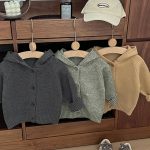 【73-110cm】カーディガン キッズ フード付き ニット - 画像 (11)