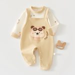 【66-90cm】セットアップ ベビー ドッグ柄 ストライプ - 画像 (4)