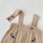 【66-100cm】ロンパースorロンパース ベビー 刺繍 透かし編み - 画像 (12)