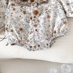 【80-90cm】ロンパース ベビー 碎花 可愛い - 画像 (11)