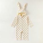 【66-90cm】ロンパース ベビー ウサギ ドット - 画像 (4)