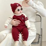 【66-90cm】ロンパース ベビー カラーバリ ドッグ柄 - 画像 (11)