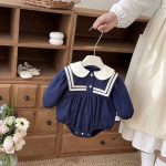 【66-90cm】ロンパース ベビー セーラー 韓国風 - 画像 (7)