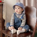 【73-100cm】サロペット+トップス ベビー 恐竜柄 かわいい - 画像 (3)