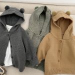 【73-110cm】カーディガン キッズ フード付き ニット - 画像 (6)