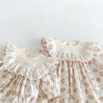 【66-130cm】 ロンパースorワンピース 女の子 姉妹服 プリンセス 総柄 - 画像 (16)
