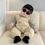 【73-100cm】サロペットorシャツorセットアップ ベビー ボーダー - 画像 (5)
