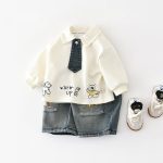 【73-120cm】トップス 男の子 ネクタイ付き おしゃれ - 画像 (4)