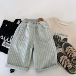 【80-120cm】パンツ キッズ レトロ デニム ストレート - 画像 (10)