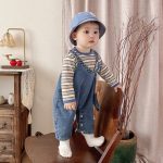 【73-100cm】サロペット+トップス ベビー 恐竜柄 かわいい - 画像 (5)