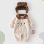 【66-100cm】ロンパース ベビー スマイル クマ 防寒 - 画像 (3)