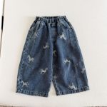 【80-150cm】パンツ キッズ ワイドデニム ゆったり シルエット - 画像 (11)