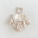 【66-130cm】 ロンパースorワンピース 女の子 姉妹服 プリンセス 総柄 - 画像 (8)