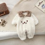 【66-90cm】ロンパース ベビー もこもこ クマ - 画像 (3)