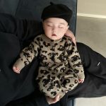 【66-110cm】ロンパースorカーディガン ベビー ヒョウ柄 暖かい - 画像 (10)