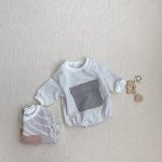【66-90cm】ロンパース ベビー ボーダー 大容量ポケット付き - 画像 (15)
