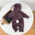 【66-90cm】ロンパース ベビー うさぎ柄 リブ - 画像 (9)