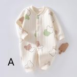 【66-90cm】ロンパース ベビー 暖かい シンプル - 画像 (3)
