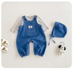 【66-90cm】サロペット ベビー ポケット付き デニム - 画像 (5)