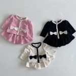 【73-100cm】セットアップ ベビー レトロ 蝶結び付き - 画像 (6)