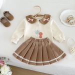 【73-100cm】トップス＆スカート 女の子 可愛い フラワー - 画像 (10)