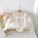 【66-90cm】ロンパース ベビー レース プリンセス - 画像 (6)