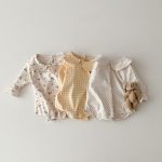 【66-90cm】ロンパース ベビー 可愛い チェック - 画像 (2)