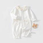 【66-90cm】ロンパース ベビー ハートフリル - 画像 (3)