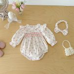 【66-130cm】ロンパースorワンピース 女の子 姉妹服 フラワー柄 - 画像 (13)