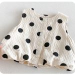 【73-100cm】トップスorパンツ ベージュ ドット - 画像 (10)