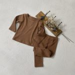 【66-90cm】セットアップ ベビー リブ 無地 - 画像 (7)
