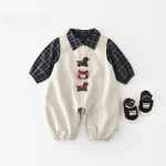 【73-120cm】シャツorサロペット 男の子 可愛い 馬刺繡 - 画像 (2)