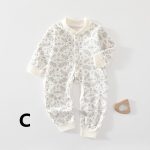 【59-90cm】ロンパース ベビー 熊さん 雲柄 - 画像 (5)