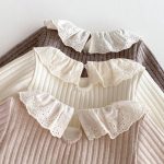 【66-100cm】Ｔシャツ ベビー フリル襟 暖かい リブ - 画像 (18)